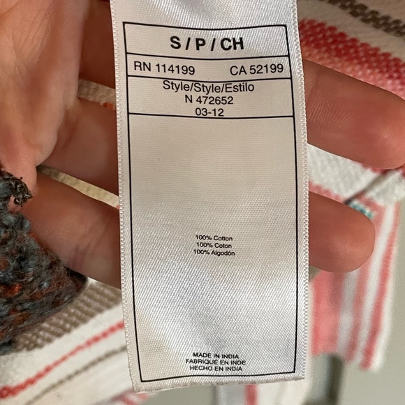 Roxy Multicolored Drawstring Long Sleeve Polo Sweatshirt With Pockets And Hood - Picture 8 of 16